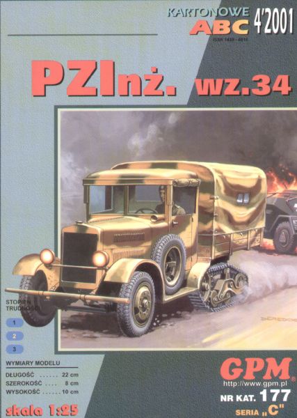 polnischer Halbketten-Laster PZInz. wz.34 (1934) 1:25