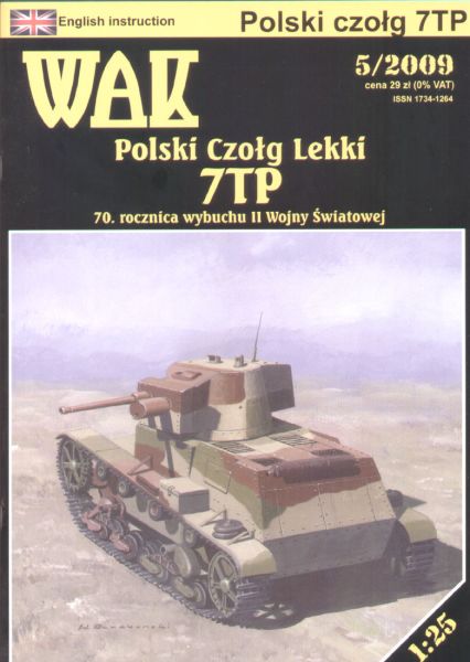 polnischer Leichtpanzer 7TP (Ein-Turm Version) 1939 1:25
