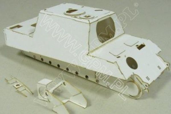 Lasercut-Spantensatz/-Radsatz/-Detailsatz Jagdtiger 1:25 (GPM Nr.79)