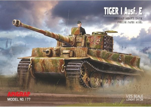 Pz Kpfw VI Tiger I Ausf. E, Spätversion (Normandie/Frankreich August 1944) 1:25 präzise, gealterte Farbgebung