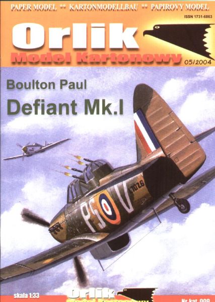 schweres Jagdflugzeug Boulton Paul Defiant Mk.I der RAF 1:33