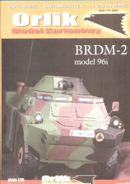 sowjet. Spähwagen BRDM-2 Modell 96i 1:35