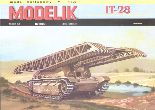 sowjetischer Brückenlegepanzer IT-28 1:25 extrem, Offsetdruck