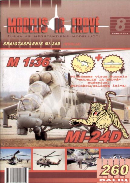 sowjetischer Kampfhubschrauber Mil Mi-24D Hind  1:36  einfach