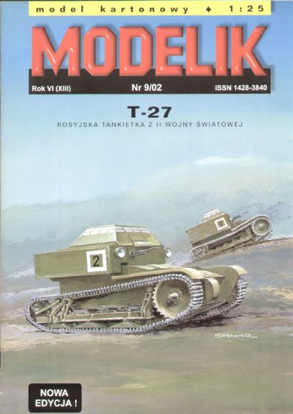 sowjetischer Kleinkampfwagen T-27 (1931-33) 1:25 überarbeitet