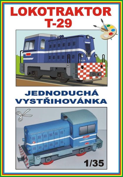 tschechische Schmalspur-Diesellok (Lokotraktor) T-29 der JHMD 1:35 einfach