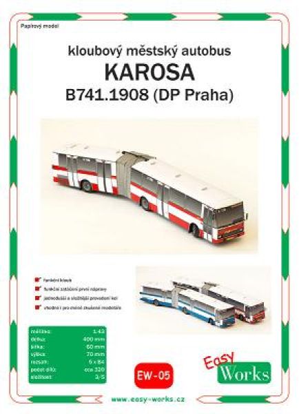 tschechischer Gelenk-Stadtbus Karosa B741  (DP Prag) 1:43