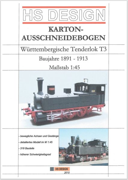 Württembergische Tenderlok T3 (Baujahre 1891 - 1913) 1:45
