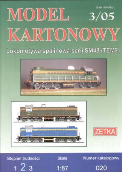 zwei Diesellokomotiven SM48 + sowjetische TEM2 1:87 übersetzt