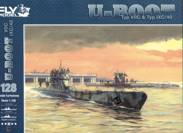 zwei U-Boote: VIIC und IXC/40 1:100 inkl. beide Spantensätze, übersetzt