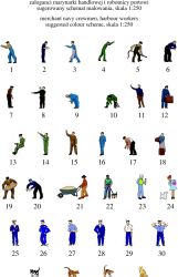 105 LC-Figuren von zivilen Matrosen, Hafenarbeitern und Tieren 1:400