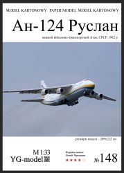 strategisches Schwerlasttransportflugzeug Antonow An-124-100 Ruslan 1:33 präzise, Spannweite: 222 cm