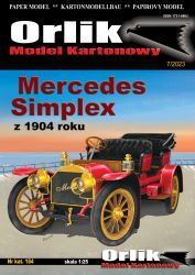 Tourenwagen Mercedes Simplex aus dem Jahr 1904 1:25 präzise, übersetzt