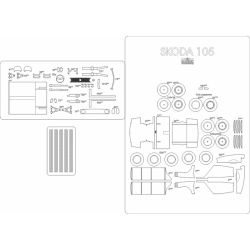 Spanten-/Rad-/Reifenprofile-/Detailsatz für Skoda 105 (Typ 742) 1:25 (Answer KH 10/2021)