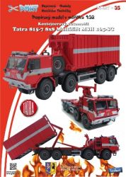 Feuerwehr-Zugmaschine Tatra 815-7 8x8 mit Containeraufleger Multilift 165-SC 1:32 extrem