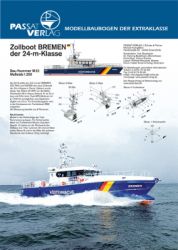 Zollboot Bremen der 24-m Klasse (Bj. 2019) 1:250 präzise, deutsche Anleitung