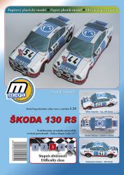 SKODA 130 RS in drei optionalen Darstellungen eines Wagens der Rallye Monte Carlo 1977 1:24