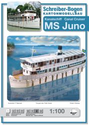 schwedisches Kanalschiff Juno (1874) 1:100 Wasserlinenmodell