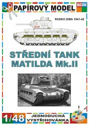 Mittelpanzer Matilda MK.II (Fahrzeugs 12-21 der Roten Armee in Wintertarnbemalung) 1:48 einfach