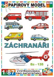 6 Fahrzeuge und ein Hubschrauber „Rettungsdienste“ einfach