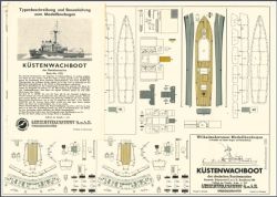 2 Küstenwachboote der Klasse 361 Niobe W21 und W22 vom 1958 der Bundesmarine 1:250