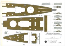 Panzerschiff Admiral Scheer 1:250, (Offset, Originalausgabe) ANGEBOT