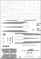 2 sowjetische U-Boote des Typs „G“ (Projekt 629, NATO-Codename Golf): 775 und 783 1:250