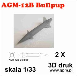 2 Resine-Modelle Martin Marietta AGM-12A/B/C „Bullpup“ für McDonnell Douglas A4M/N SKYHAWK 1:33