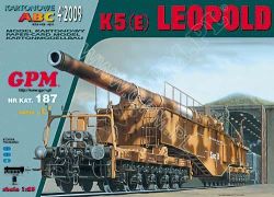 Eisenbahngeschütz K5(E) Leopold +Bunkeranlage 1:25 übersetzt, spektakuläre 126 cm-Länge