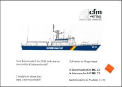 2 Modelle: Küstenwachschiff BG 22 Neustrelitz und BG 23 Bad Düben der Bundesgrenzschutz 1:250