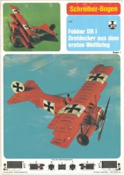 Fokker Dr I Dreidecker aus dem ersten Weltkrieg 1:20 selten