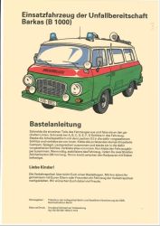 Einsatzfahrzeug der Unfallbereitschaft der DDR-Volkspolizei Barkas (B 1000), Kindermodell des Polizeipräsidiums der Volkspolizei