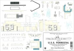 Flugzeugträger der amerikanischen Marine USS Forrestal CVA-59 1:250 130cm-Länge!