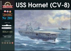 Flugzeugträger USS Hornet CV-8 in 3 option. Ausrüstungszuständen 1:200 extrem³ KOMPLETTSATZ