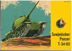 sowjetischer Panzer T-34/85 1:25 Originalausgabe DDR, selten, ANGEBOT