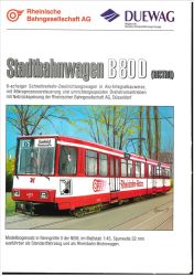Stadtbahnwagen B 80 D Deuwag der Rheinischen Bahngesellschaft AG, optional als Bistrowagen oder als Standartwagen 1:45 deutsche