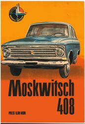 Moskwitsch 408 1:25 DDR-Verlag Junge Welt / Kranich Modellbogen, Originalausgabe 1966