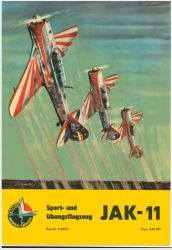 DDR-Kunstflugflugzeug Jakowlew Jak-11 1:40 Metallfolie, Verlag Junge Welt, Kranich Modellbogen (1962), selten