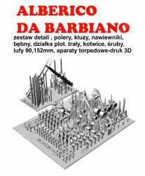 3D-Druck-Detailsatz für italienischer Leichtkreuzer Alberico da Barbiano (1940) 1:200 GPM 624