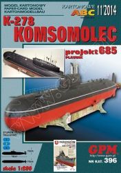 Atom-U-Boot K-278 Komsomolez (Projekt 685 Plavnik) 1:200