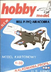 Bell P-39Q Airacobra 1:33 mit Aufkleber, REPRINT