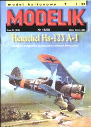 Bomben- und Erdkampfflugzeug Henschel Hs-123 A-1 (1944) 1:33
