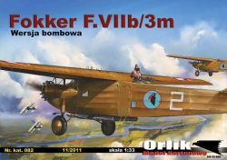 Bombenflugzeug FOKKER F.VIIb/3m (1939) 1:33