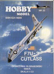 Chance Vought F7U-3 CUTLASS der US Navy 1:33 übersetzt, ANGEBOT