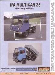 DDR-Kleinfahrzeug IFA Multicar 25 dreiseitiger Kipper 1:32 präzise