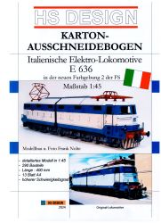 Italienische E-Lok Baureihe E 636 blau, 1:45