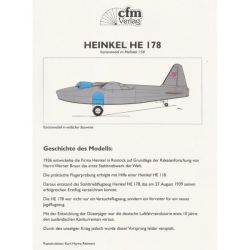 Erprobungsflugzeug Heinkel He 178 (1939) 1:50 silberner Glanzdruck, deutsche Anleitung