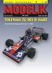 Formel 1.-Rennauto Toleman TG-183 B Hart (1983) 1:25