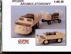 Gepäckwagen mit Anhänger 1:45 Ganz-Lasercut-Modell