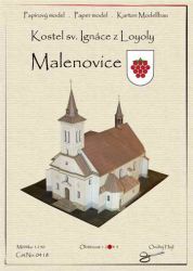 Kirche des hl. Ignatius von Loyola aus Malenovice/Malenovitz in Tschechien (1640) 1:150